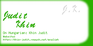 judit khin business card